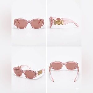 NEW | Pink Jeweled Sunglasses with Gold Accent (Included case)